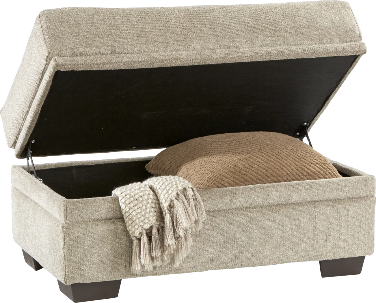 Brenton Court Platinum Storage Ottoman - Thumbnail - Image 2