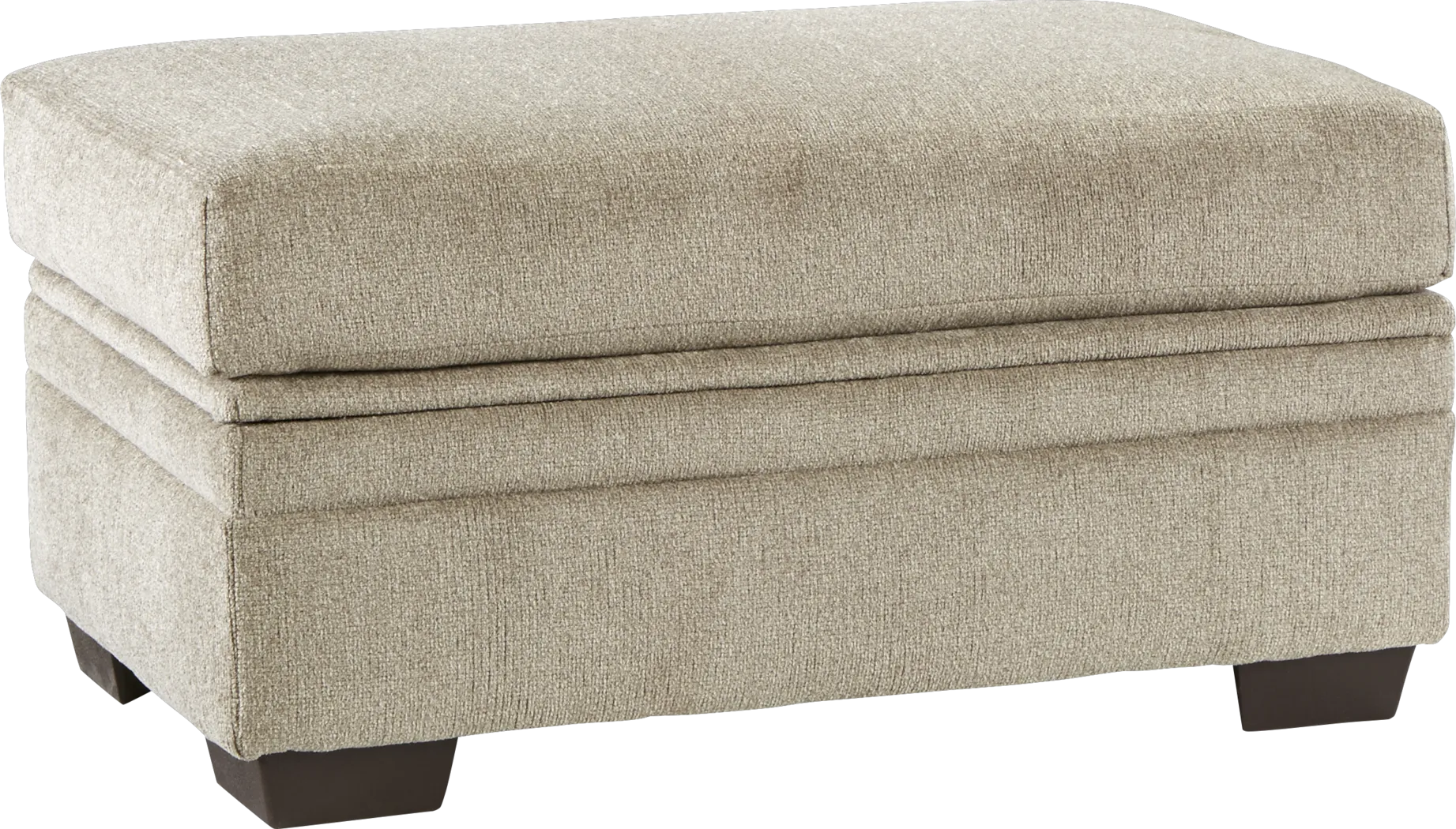 Brenton Court Platinum Storage Ottoman - Thumbnail - Image 1