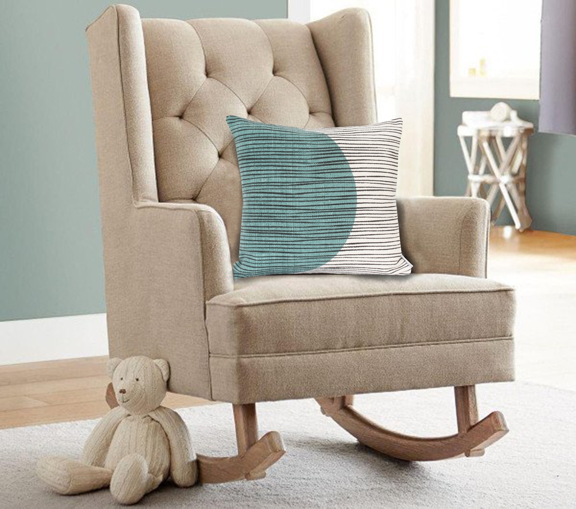 Breona Teal Accent Pillow - Thumbnail - Image 6