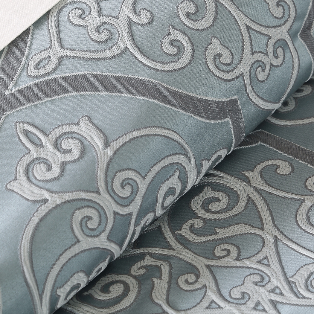 Brerard Blue 12 Pc Queen Comforter Set - Thumbnail - Image 6