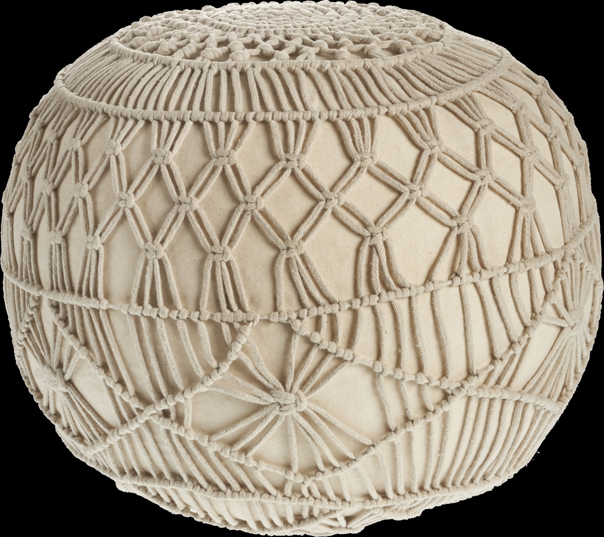 Bresian Beige/Natural Pouf - Thumbnail - Image 1