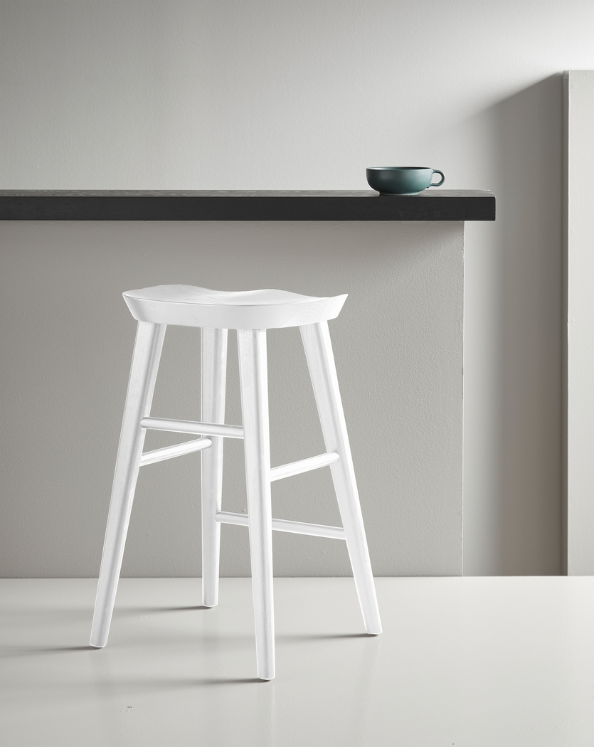 Bresland White Counter Stool - Thumbnail - Image 2