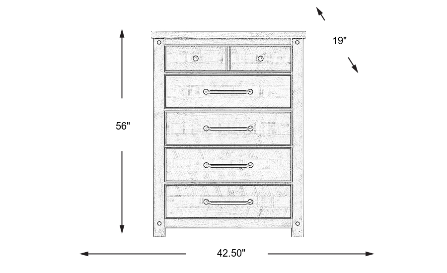 Dimension Image. Please refer to the Dimension Tab on this page for dimension details.