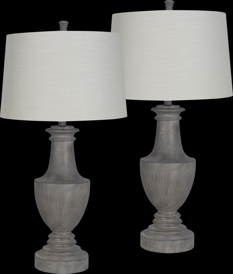 Brettonwood Gray Table Lamps, Set of 2 - Thumbnail - Image 1