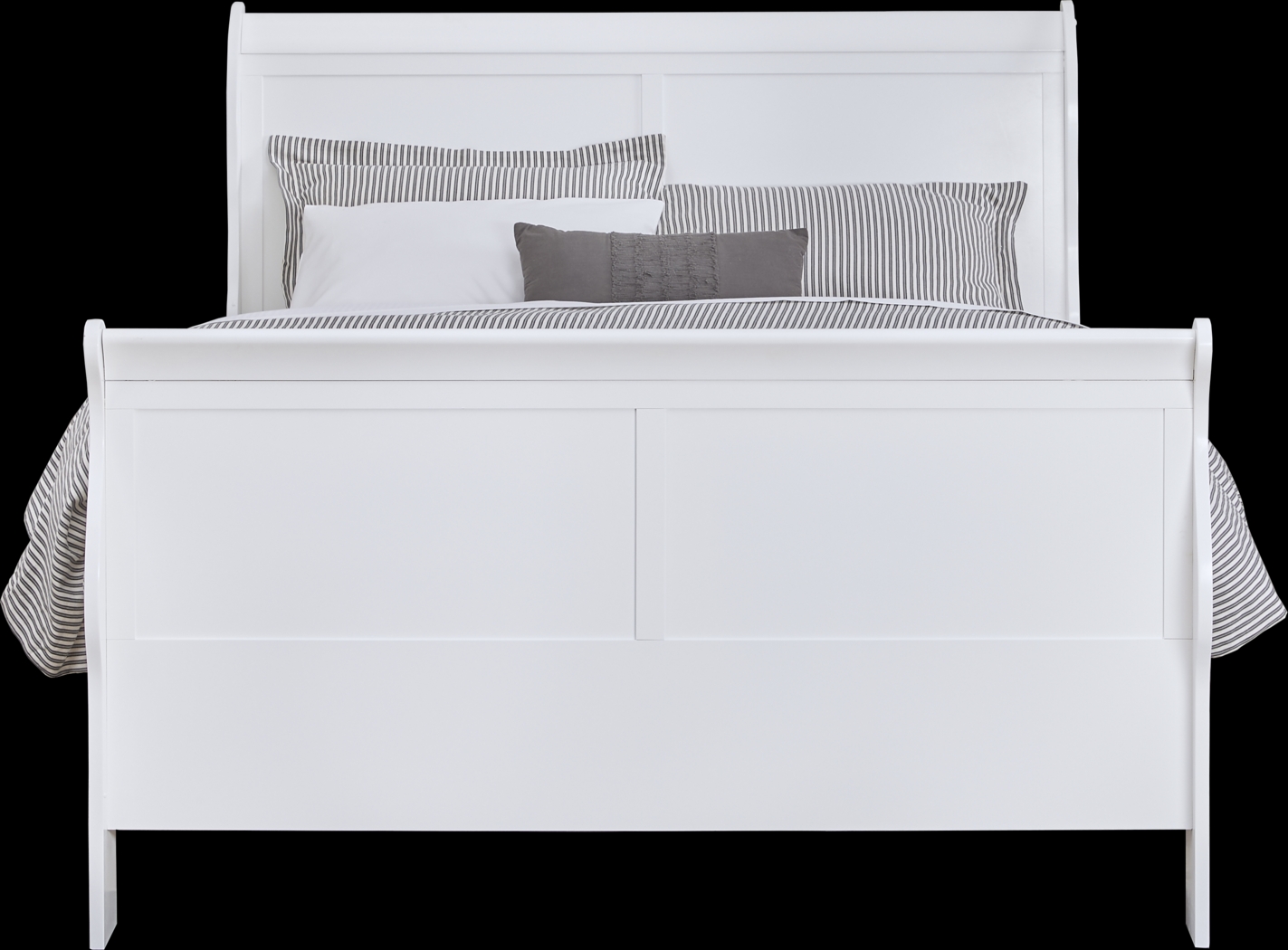 Brevard White 3 Pc King Sleigh Bed - Thumbnail - Image 3