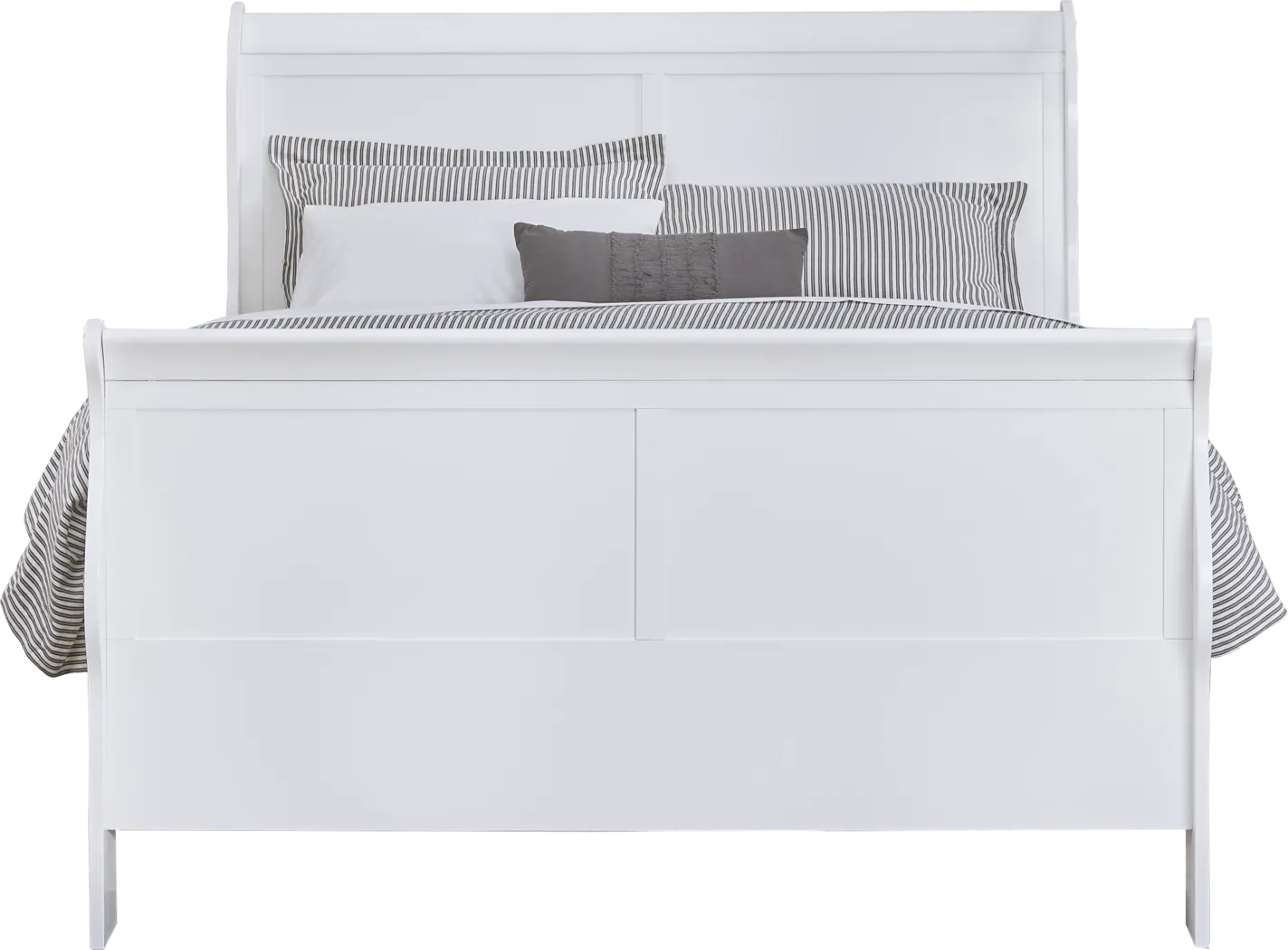 Brevard White 3 Pc Queen Sleigh Bed - Thumbnail - Image 3