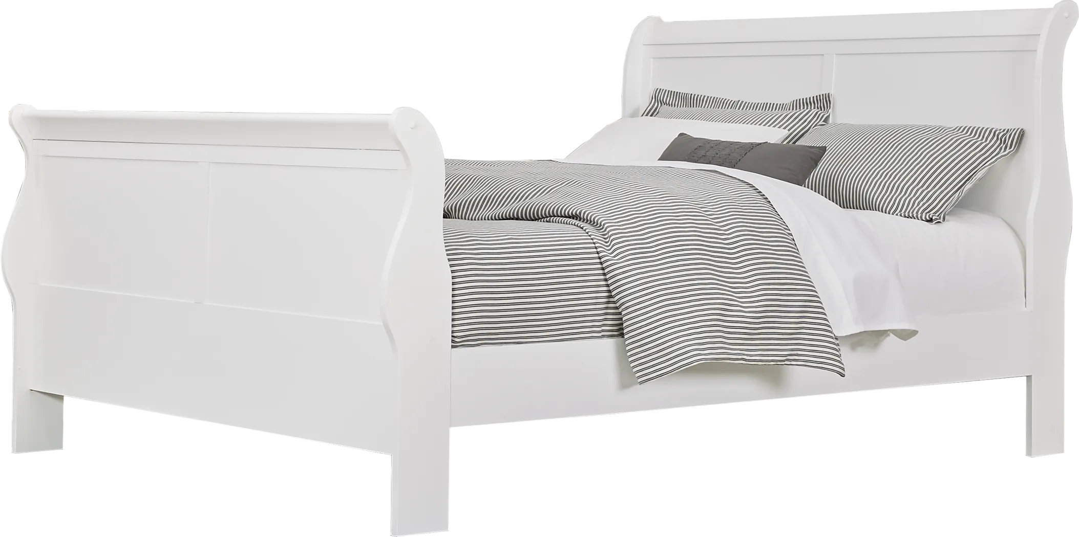 Brevard White 3 Pc Queen Sleigh Bed - Thumbnail - Image 1