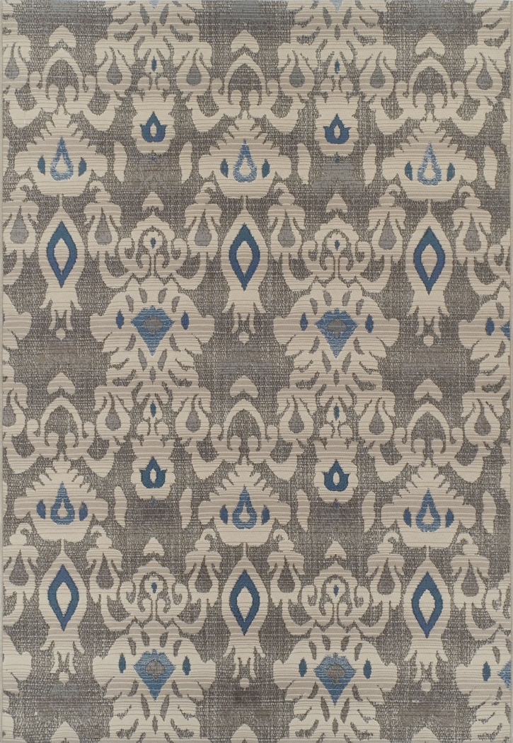 Brewer Court Silver 5'1 x 7' Indoor/Outdoor Rug - Thumbnail - Image 1