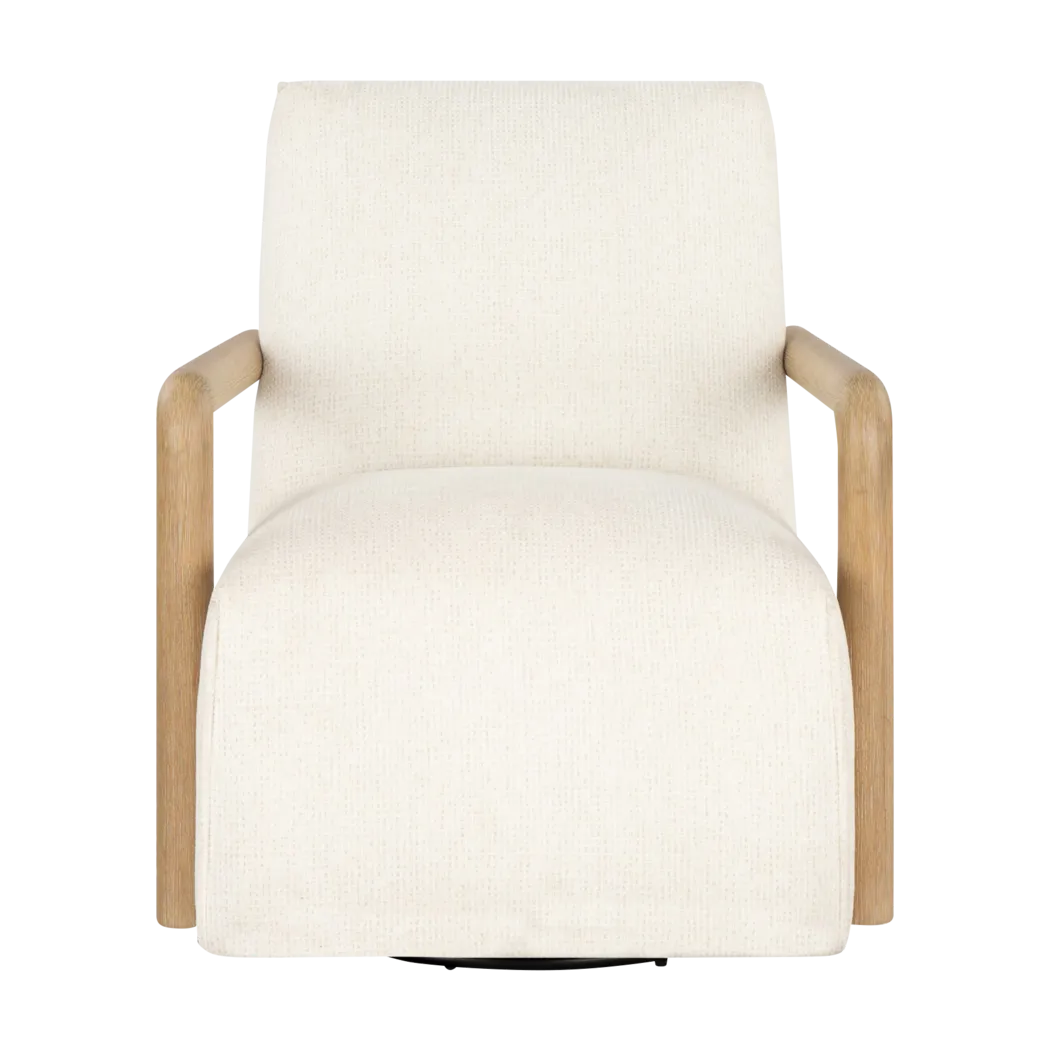 Bria Ivory Swivel Chair - Thumbnail - Image 2