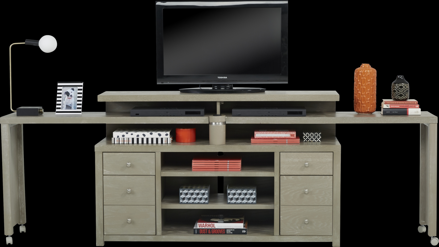 Briar Hill Gray 2 Pc Wall Unit - Thumbnail - Image 1