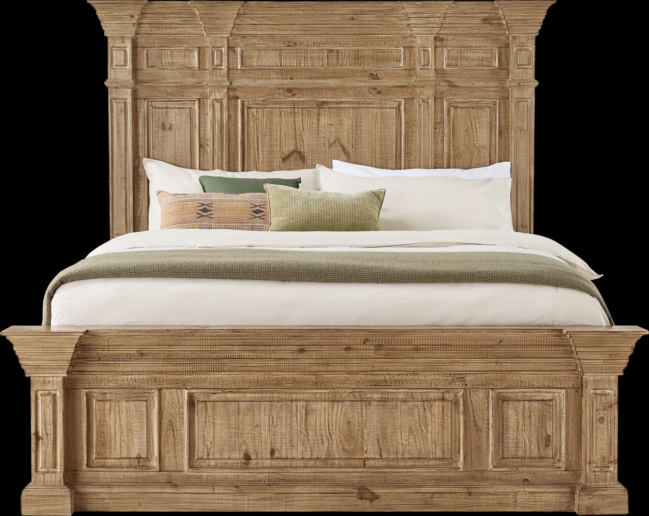 Briar Hill Natural 3 Pc King Panel Bed - Thumbnail - Image 1
