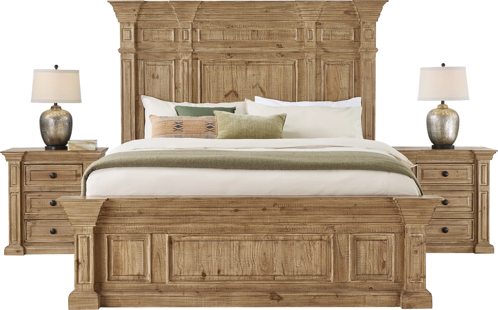 Briar Hill Natural 3 Pc King Panel Bed - Thumbnail - Image 3
