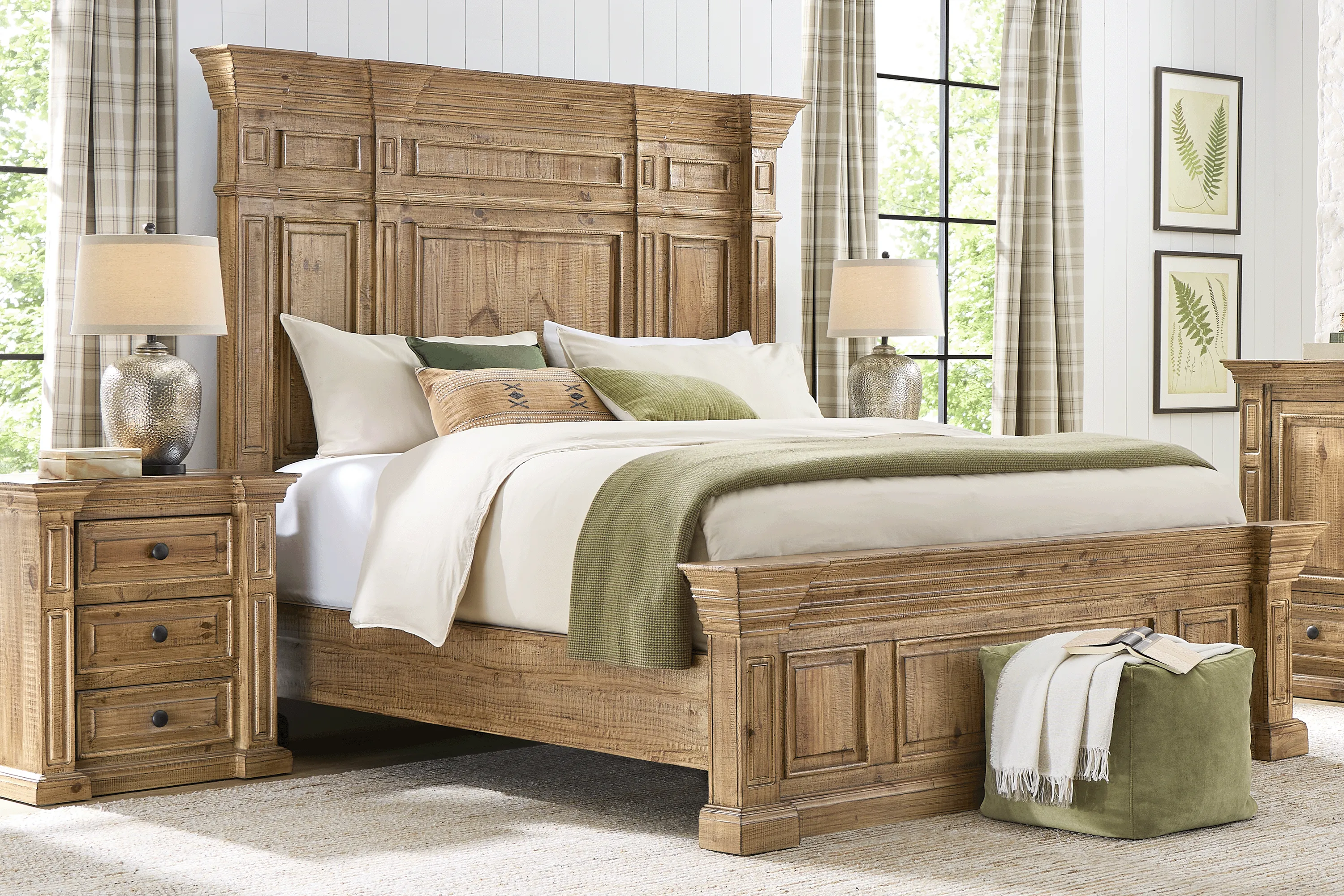 Briar Hill Natural 5 Pc King Panel Bedroom - Thumbnail - Image 1
