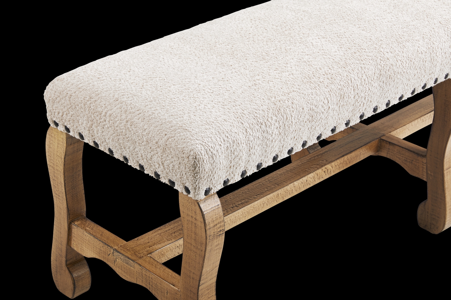 Briar Hill Natural Upholstered Bench - Thumbnail - Image 3