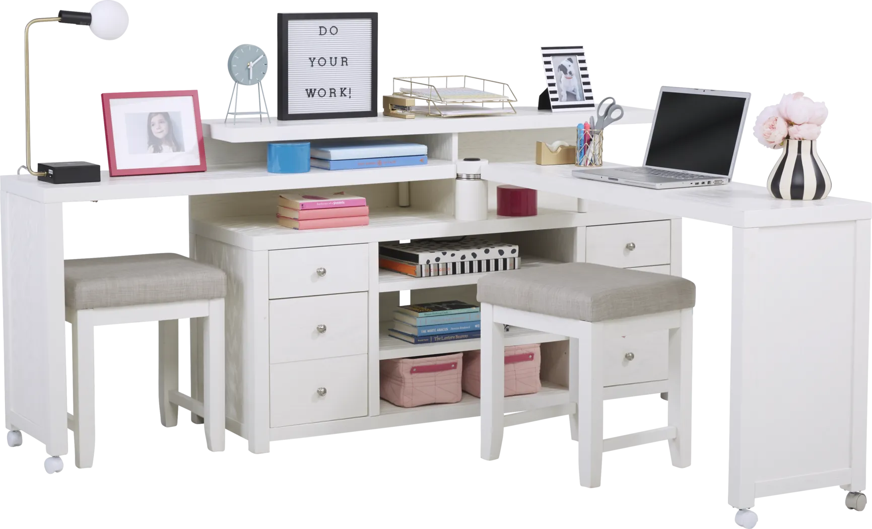 Briar Hill White 4 Pc Wall Unit - Thumbnail - Image 2