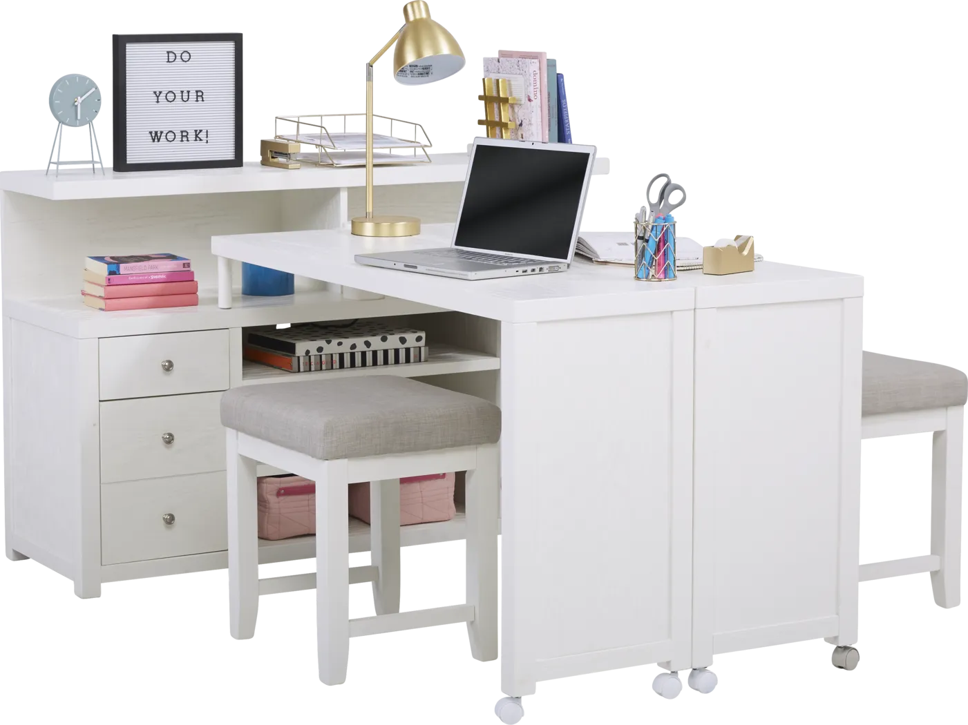 Briar Hill White 4 Pc Wall Unit - Thumbnail - Image 1