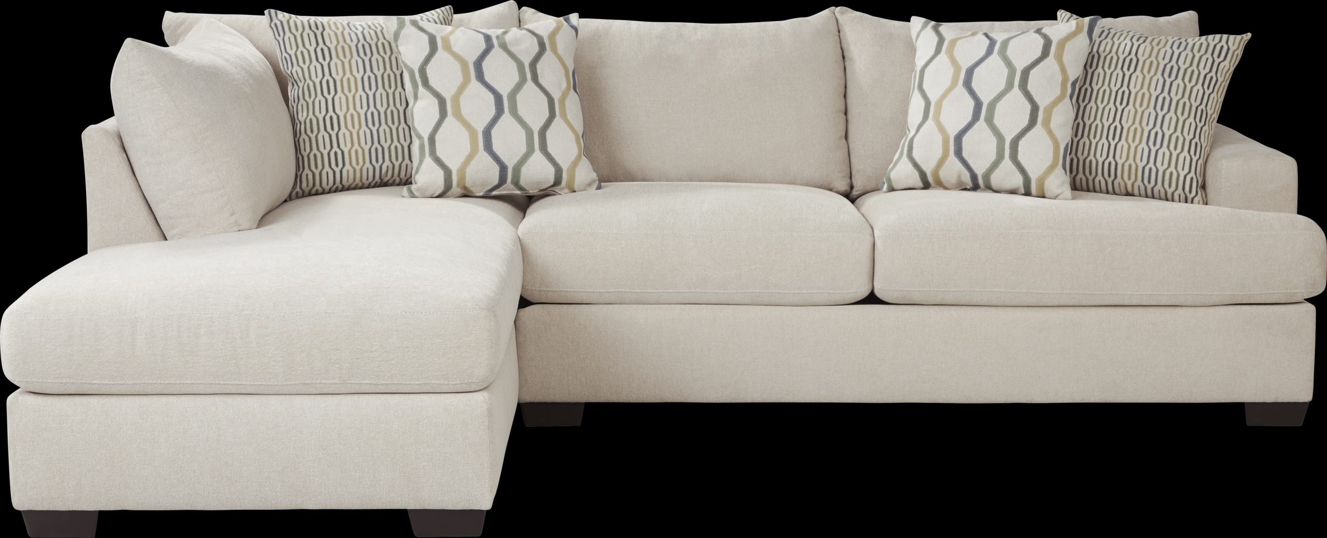 Briar Street Beige Chenille 6 Pc Sectional Living Room - Thumbnail - Image 2