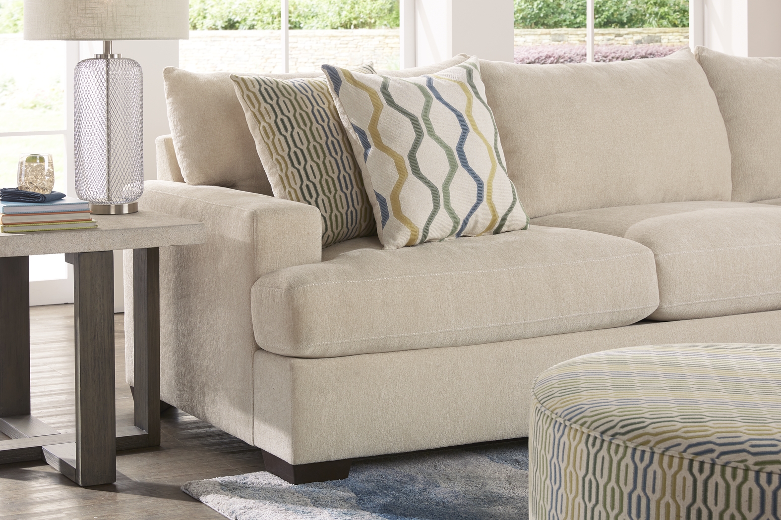 Briar Street Beige Chenille 2 Pc Sectional - Thumbnail - Image 4