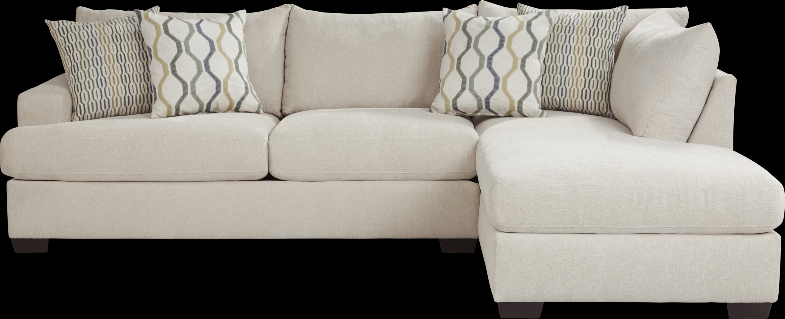 Briar Street Beige Chenille 2 Pc Sectional - Thumbnail - Image 1