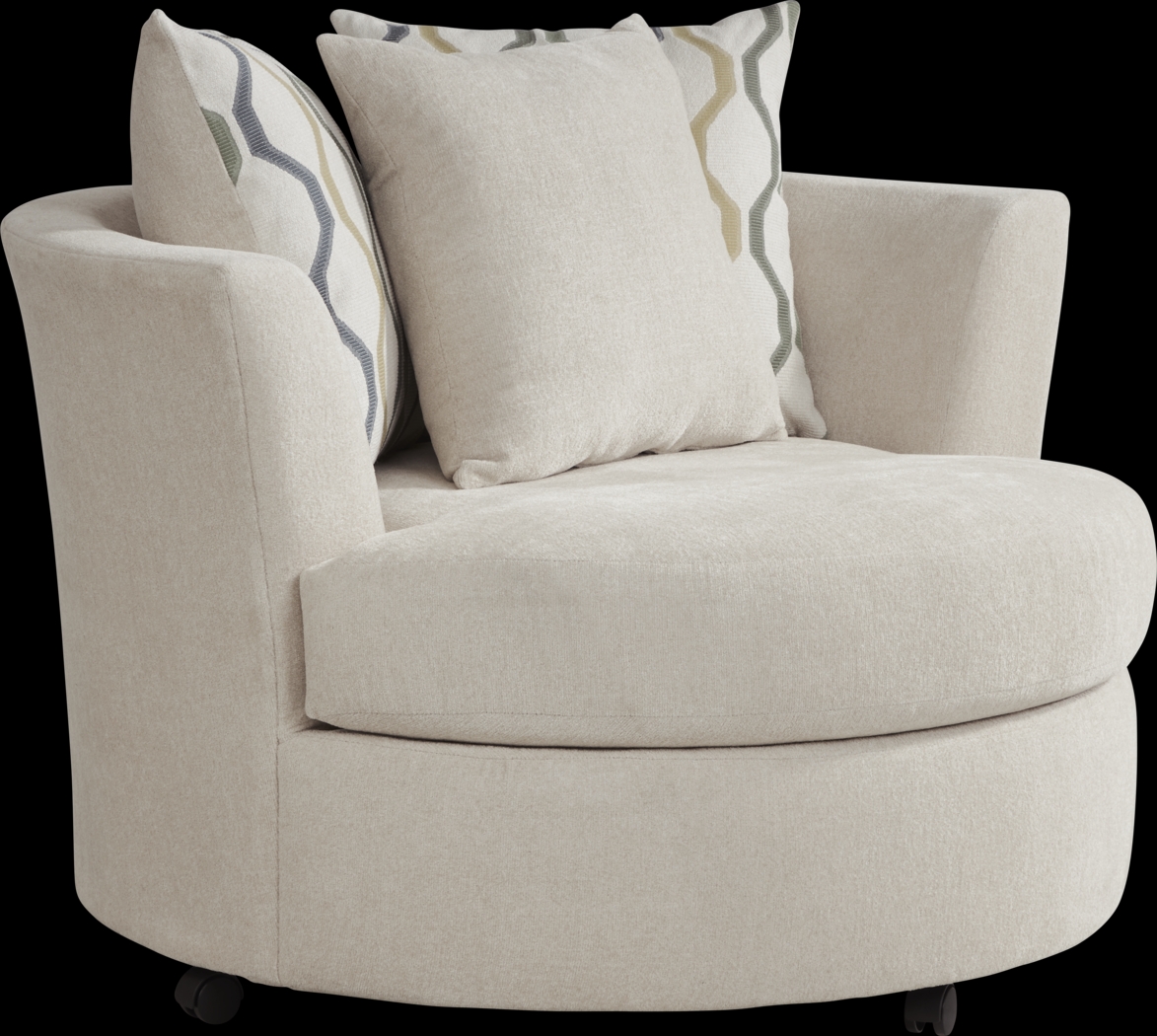 Briar Street Beige Chenille 6 Pc Sectional Living Room - Thumbnail - Image 4