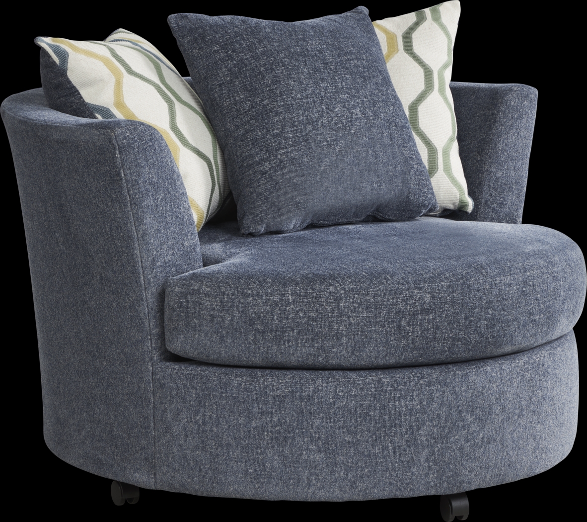 Briar Street Blue Chenille 6 Pc Sectional Living Room - Thumbnail - Image 5