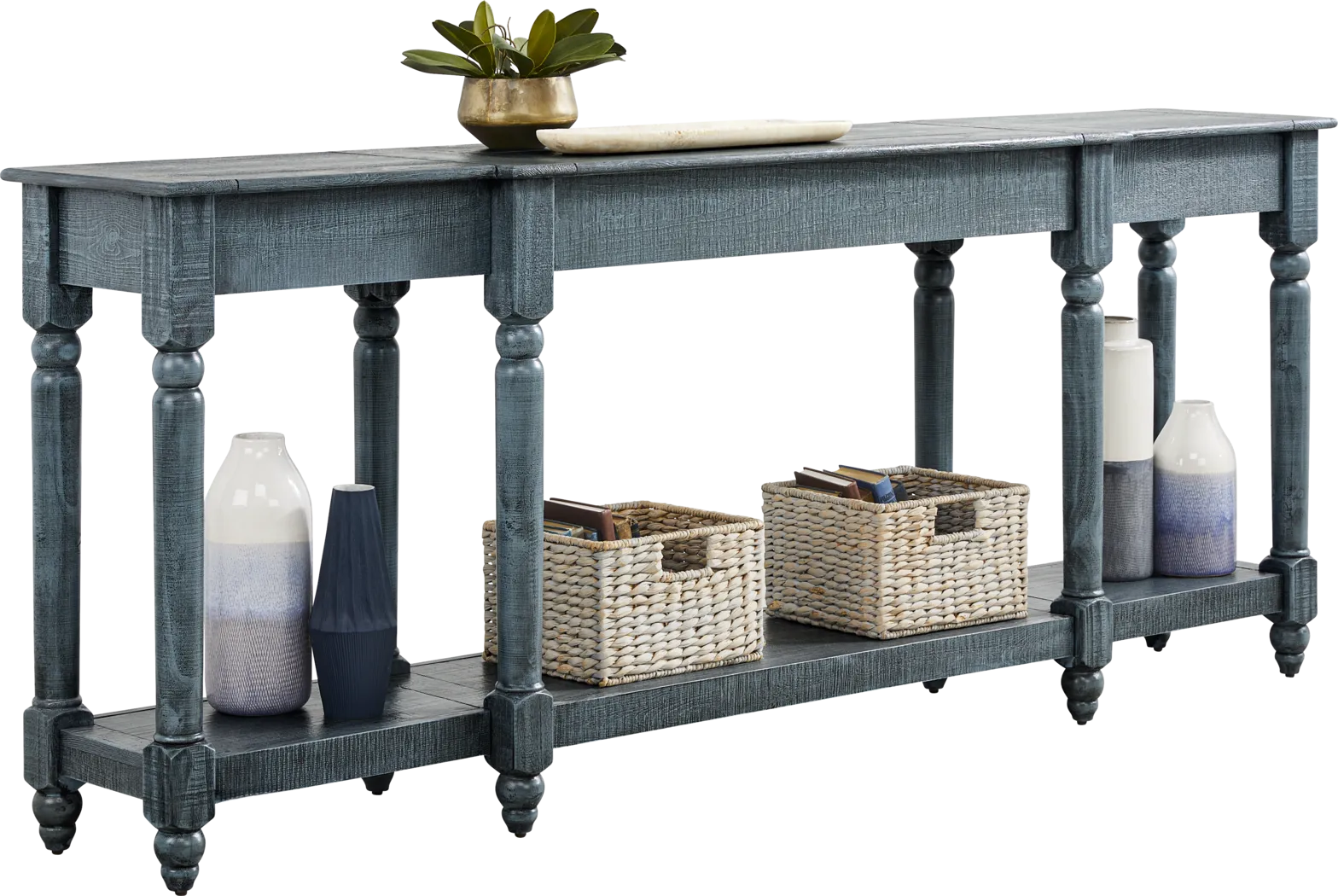 Briargate Blue 88 in. Console - Thumbnail - Image 2