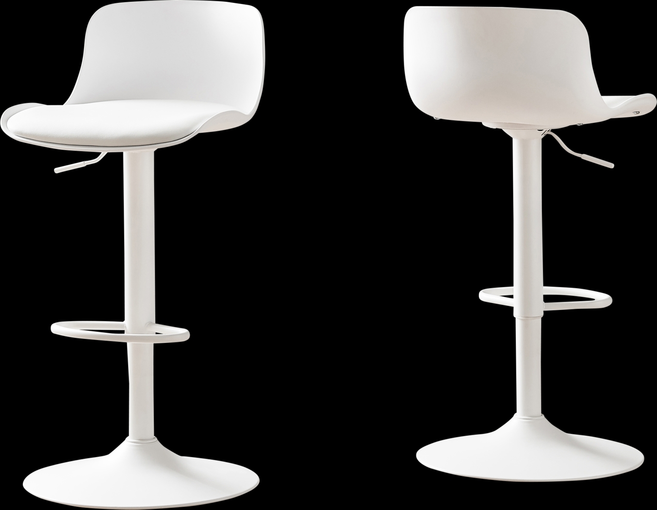 Briarknoll White Swivel Barstool, Set of 2 - Thumbnail - Image 1