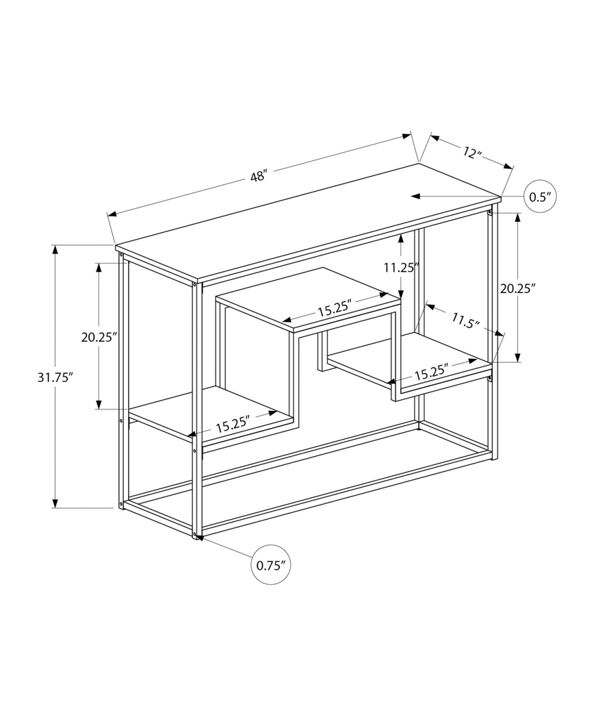 Briarvalley Espresso Sofa Table - Thumbnail - Image 4