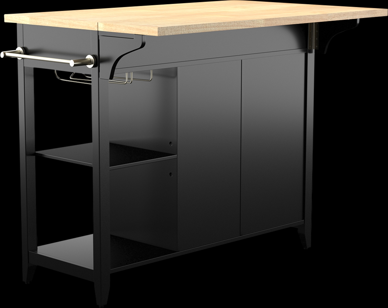 Brickellen Natural Kitchen Cart - Thumbnail - Image 6