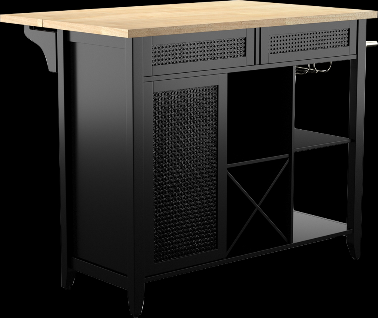 Brickellen Natural Kitchen Cart - Thumbnail - Image 1