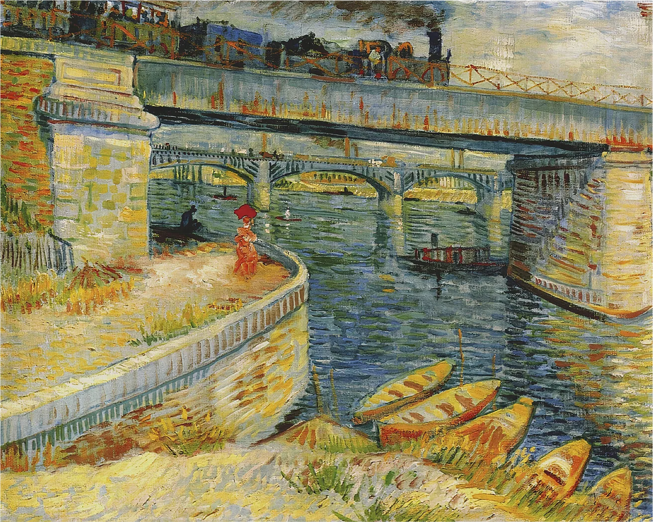 Bridge Across Asnieres Multi Artwork - Thumbnail - Image 1