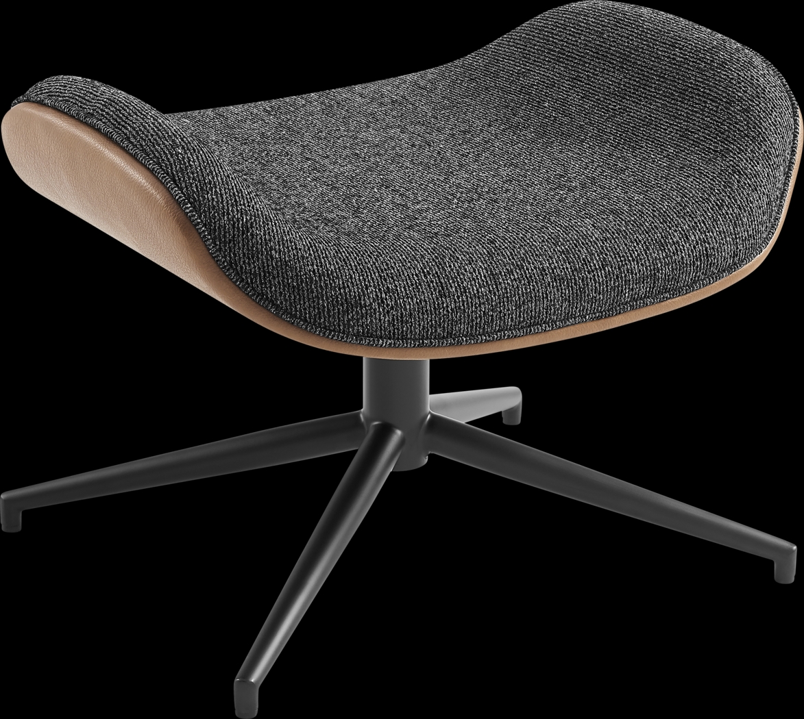 Bridgemart Black and Brown Ottoman - Thumbnail - Image 2