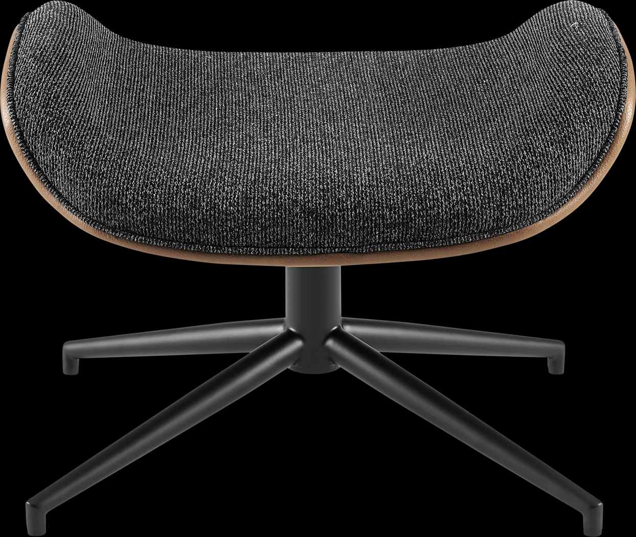 Bridgemart Black and Brown Ottoman - Thumbnail - Image 1