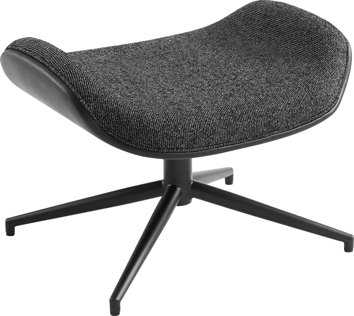 Bridgemart Black Ottoman - Thumbnail - Image 2