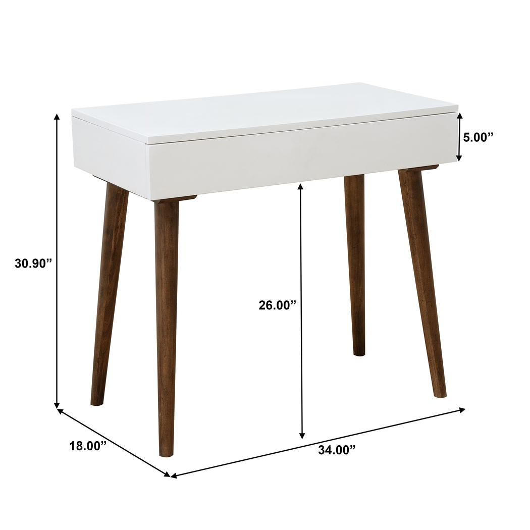 Bridgemor White Desk - Thumbnail - Image 9
