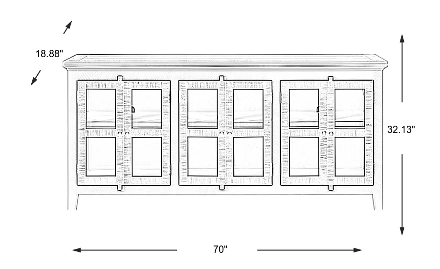 Dimension Image. Please refer to the Dimension Tab on this page for dimension details.