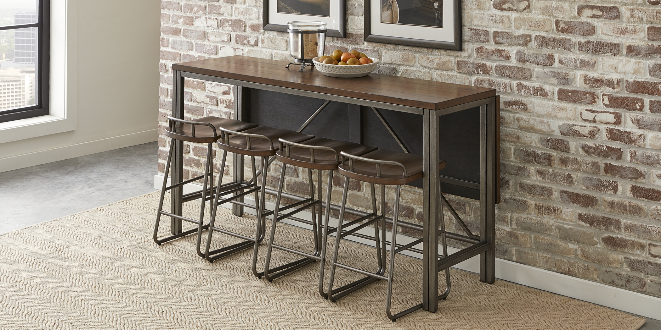 Bridgetown Brown 5 Pc Counter Height Dining Set - Thumbnail - Image 2