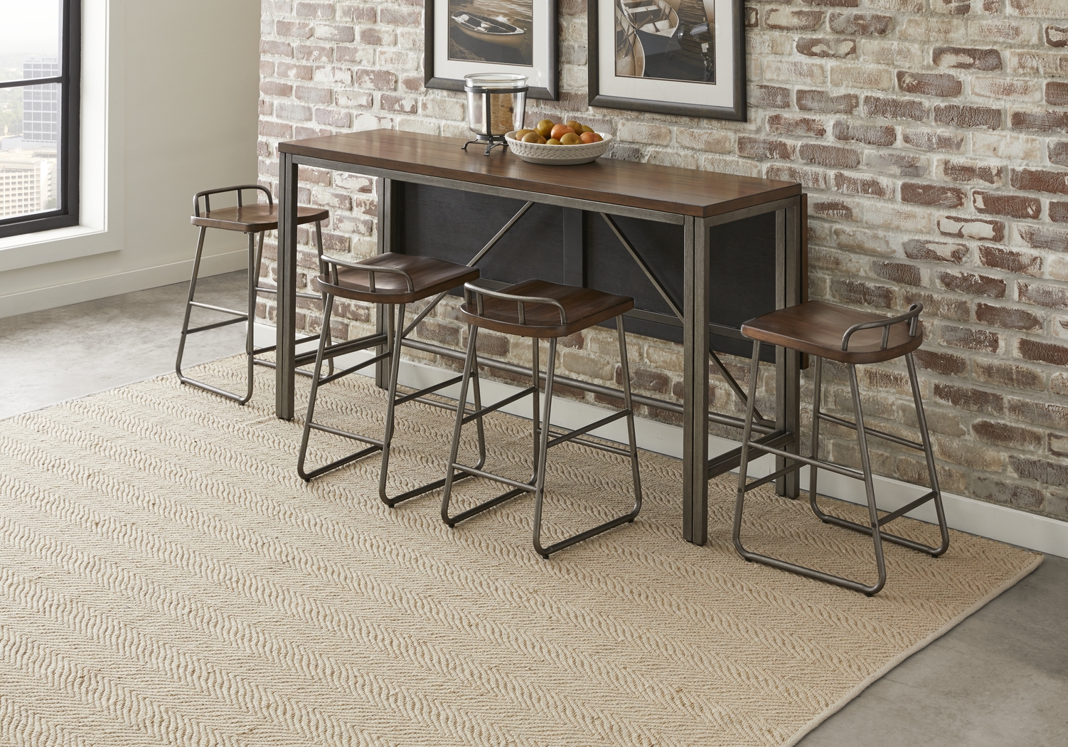 Bridgetown Brown 5 Pc Counter Height Dining Set - Thumbnail - Image 5