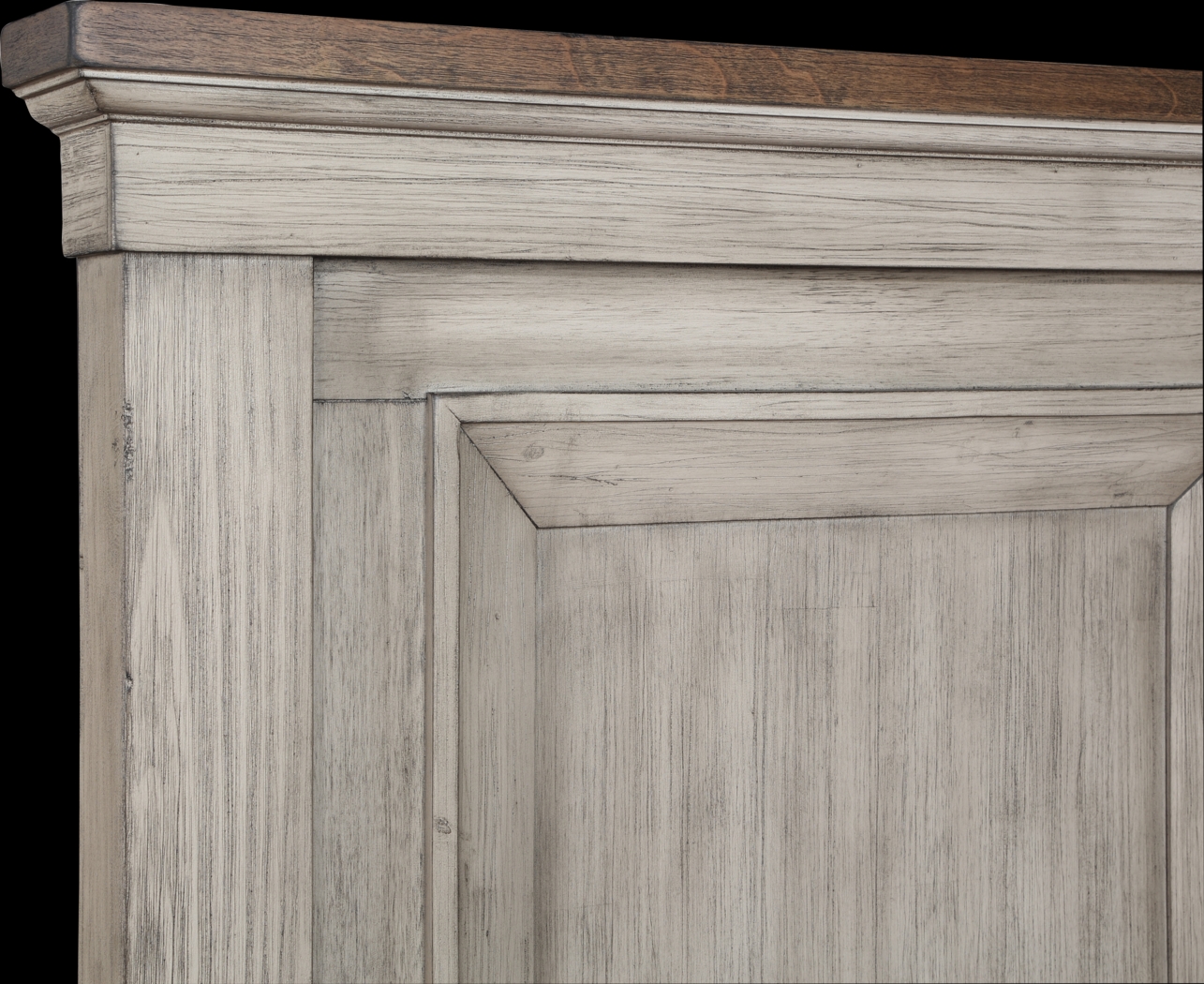 Bridgewood Cream 3 Pc King Panel Bed - Thumbnail - Image 4