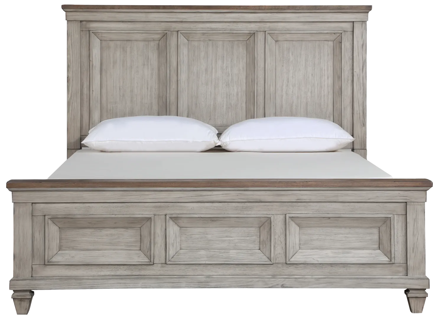 cream king panel bed