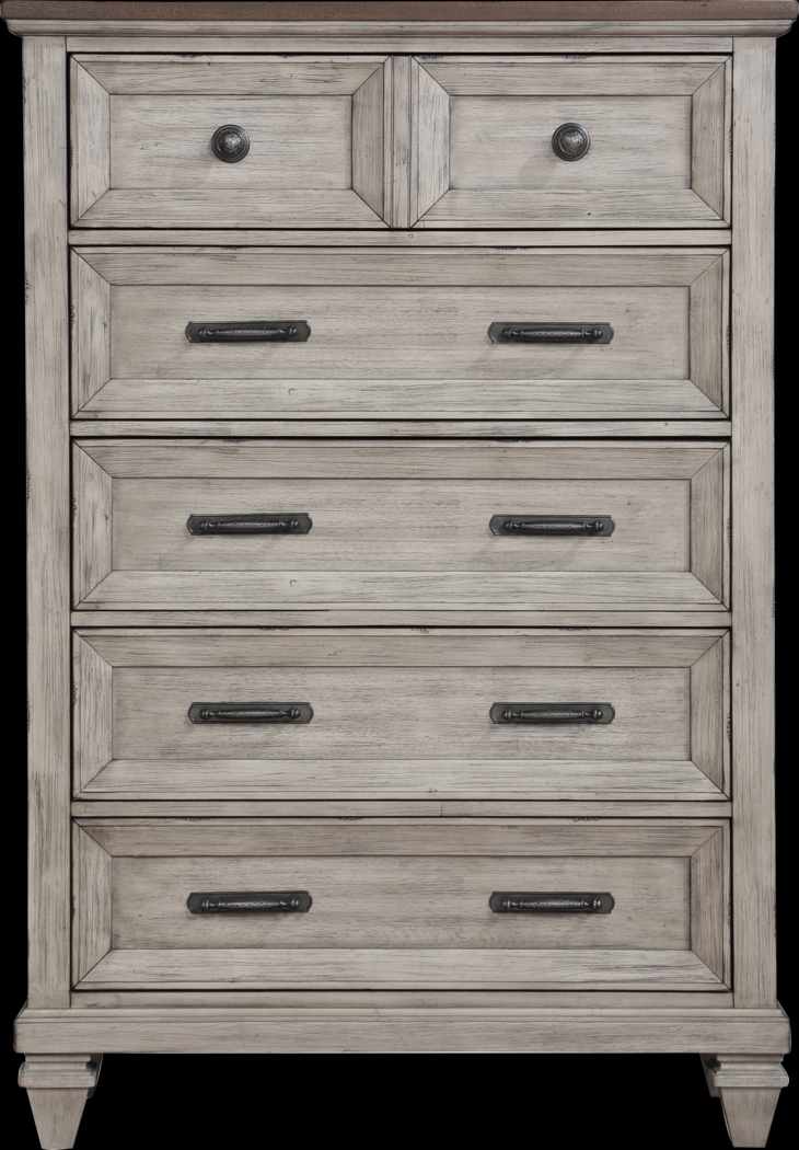 Bridgewood Cream 5 Pc King Panel Bedroom - Thumbnail - Image 5