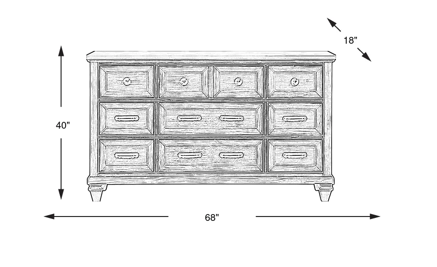 Dimension Image. Please refer to the Dimension Tab on this page for dimension details.