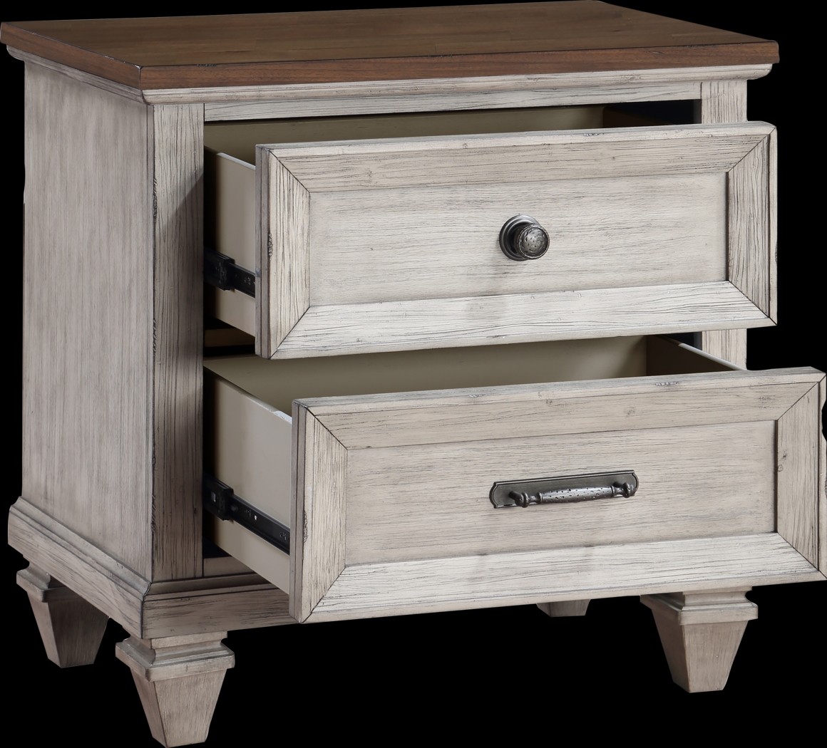 Bridgewood Cream 7 Pc King Panel Bedroom - Thumbnail - Image 9