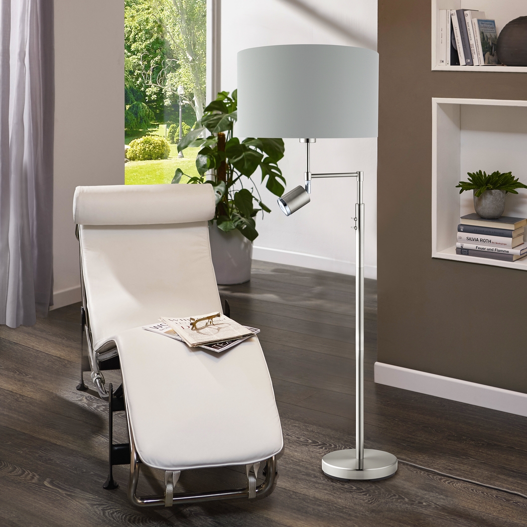 Bridleton Bay Nickel Floor Lamp - Thumbnail - Image 2