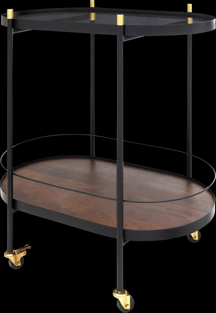 Briesco Black Bar Cart - Thumbnail - Image 1