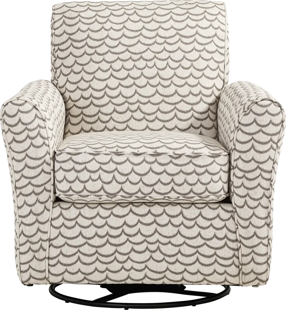 Brightwater Gray Swivel Rocker Chair - Thumbnail - Image 2