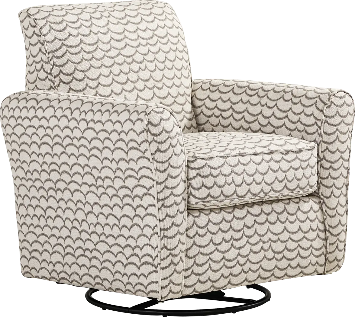 Brightwater Gray Swivel Rocker Chair - Thumbnail - Image 1