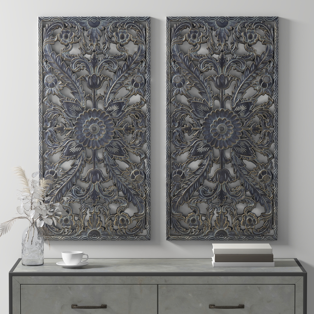 Brightway Blue Wall Decor, Set of 2 - Thumbnail - Image 2
