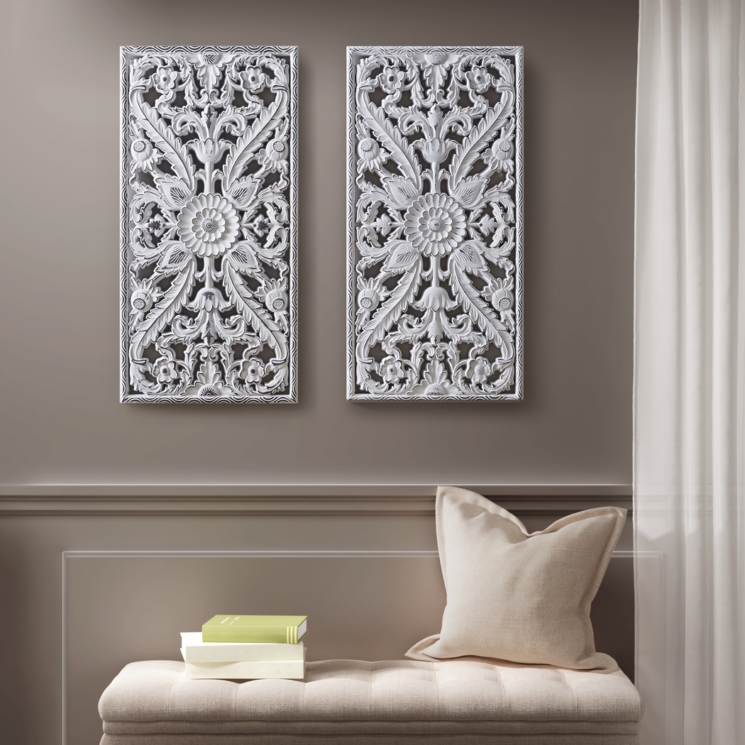 Brightway White Wall Decor, Set of 2 - Thumbnail - Image 2