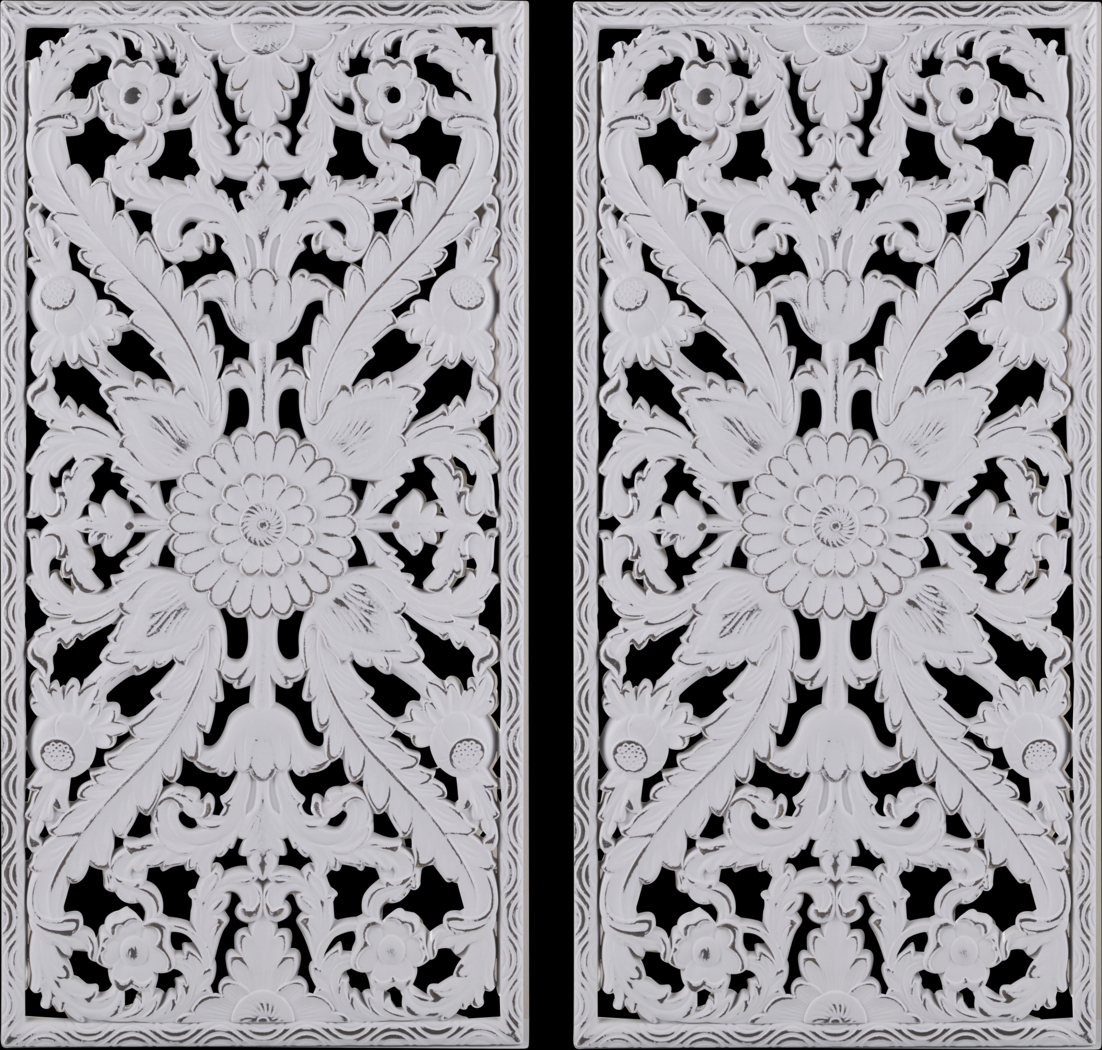 Brightway White Wall Decor, Set of 2 - Thumbnail - Image 1